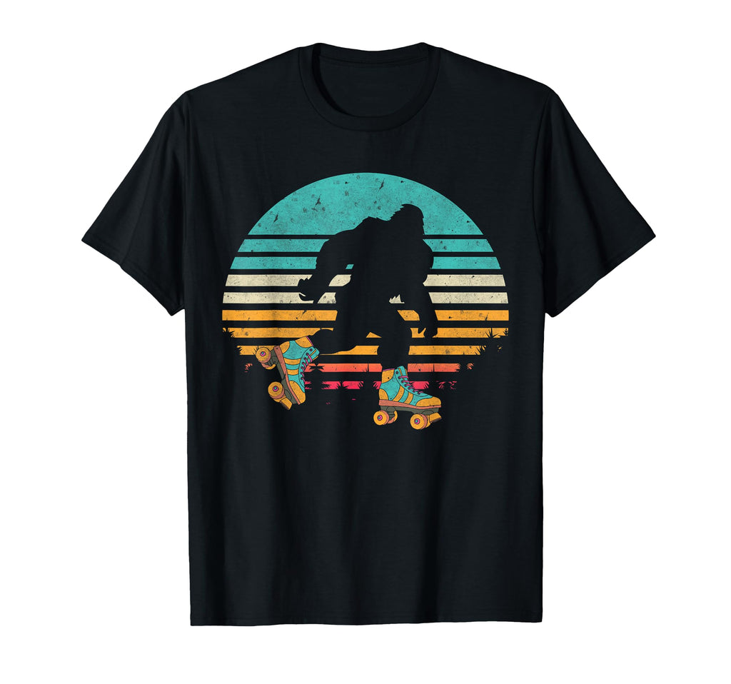 Bigfoot Roller Skating Sunset 80S T-Shirt - Aesthetic Graphic Men Women - T-Shirt, Sweatshirt, Hoodie