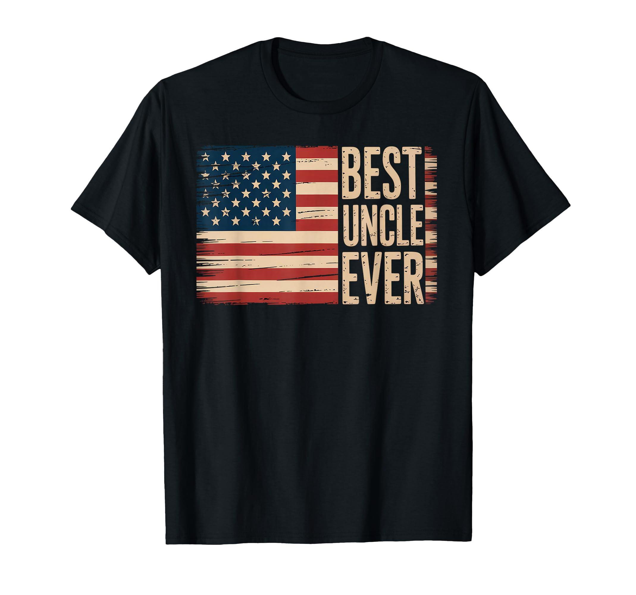 Best Uncle Ever Us American Flag Uncle T-Shirt - Minimalist Print Men Women - T-Shirt, Sweatshirt, Hoodie