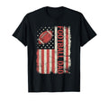 Football Dad American Flag Fathers Day T-Shirt - Novelty Apparel Unisex - T-Shirt, Sweatshirt, Hoodie