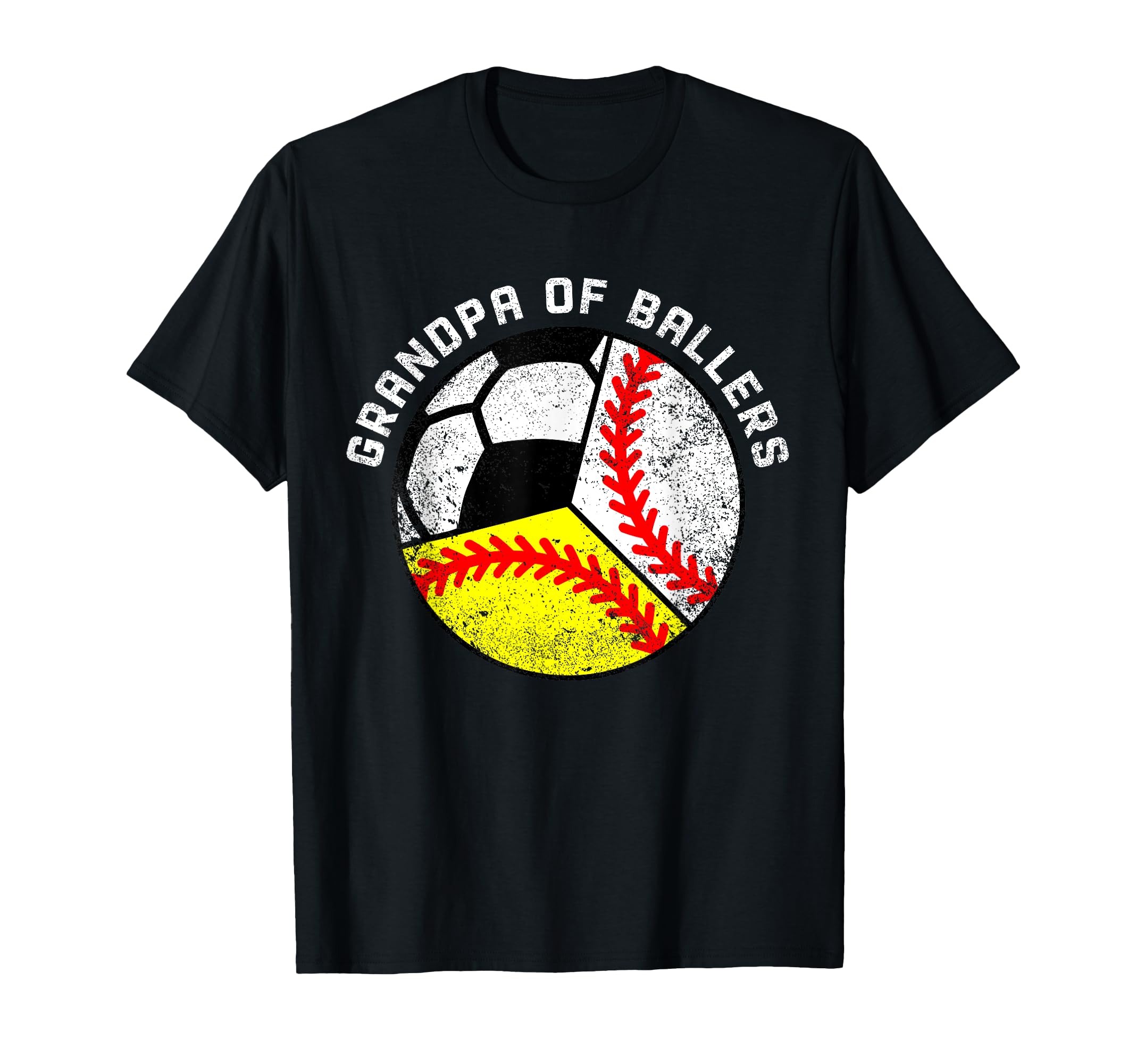 Grandpa Ballers Funny Baseball Softball T-Shirt - Graphic Print for Adults - T-Shirt, Sweatshirt, Hoodie