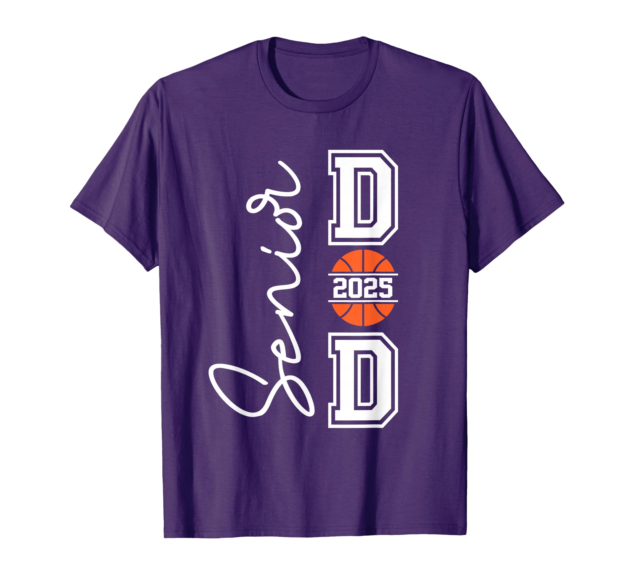 Proud Dad 2025 Senior Graduate Basketball T-Shirt - Minimalist Print Unisex - T-Shirt, Sweatshirt, Hoodie