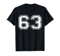 Number 63 Distressed Sixty Three Sport T-Shirt - Graphic Print for Adults - T-Shirt, Sweatshirt, Hoodie