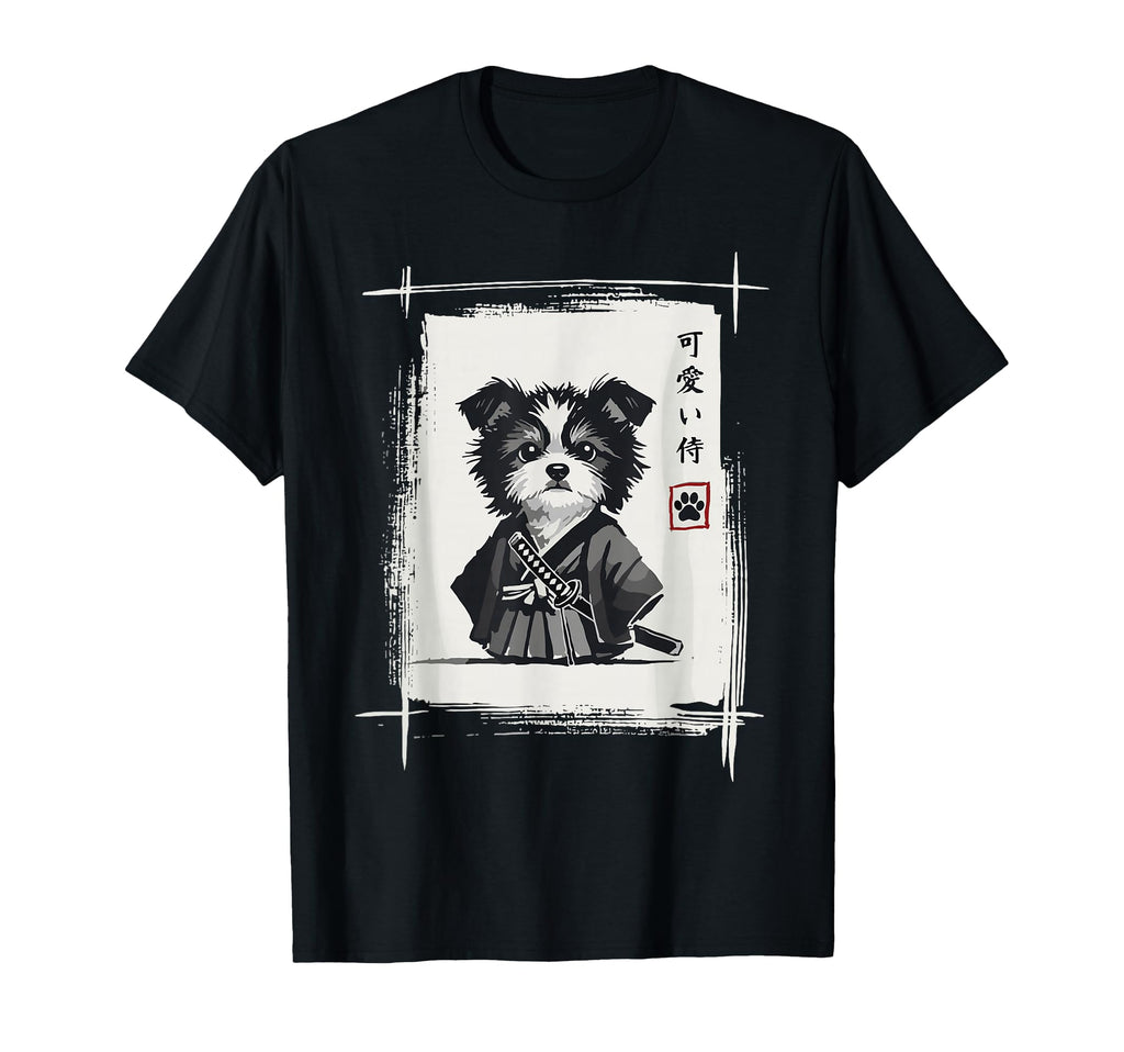 Samurai Dog Shirts Japanese T-Shirt - Custom Art Print Unisex - T-Shirt, Sweatshirt, Hoodie