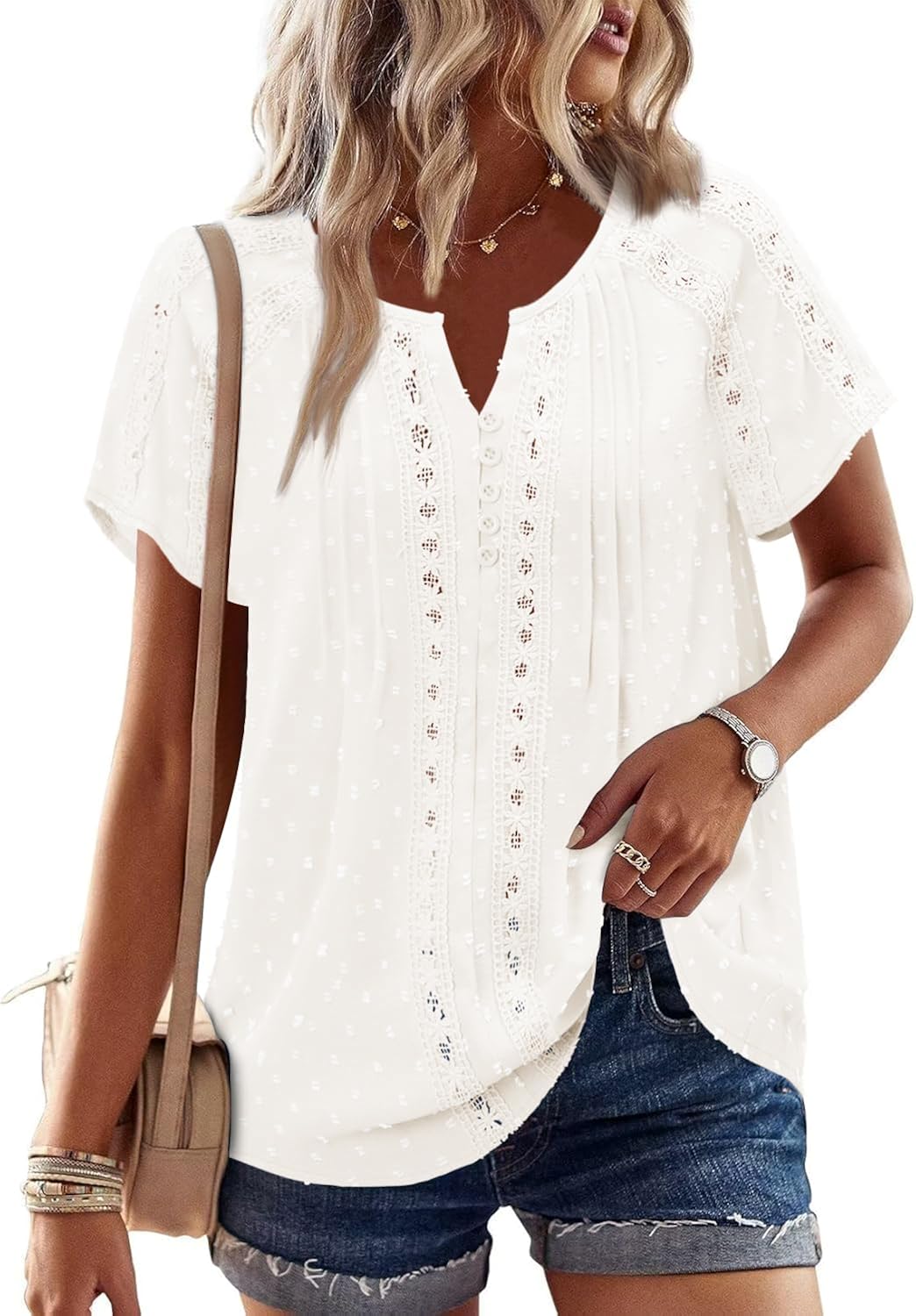 Women Short Sleeve Boho Tops Summer Dressy Casual - Adult & Kids T-Shirts, Sweatshirts & Hoodies apparel design preview 1