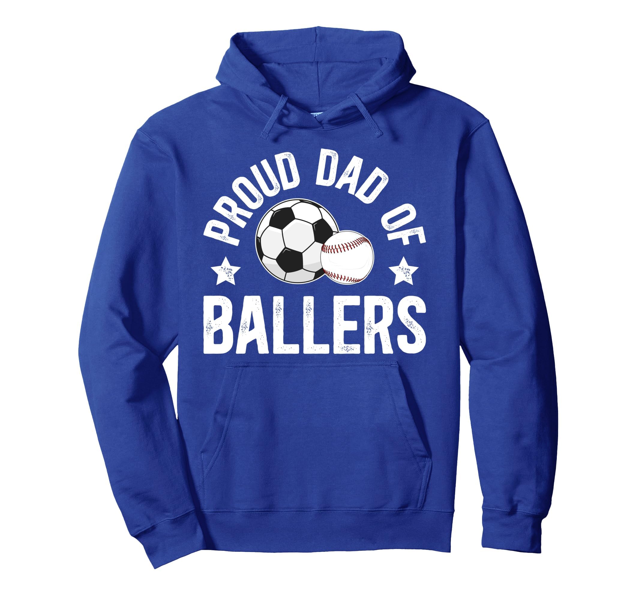 Proud Dad Ballers Baseball Soccer Dad Hoodie - Minimalist Print Men Women - T-Shirt, Sweatshirt, Hoodie