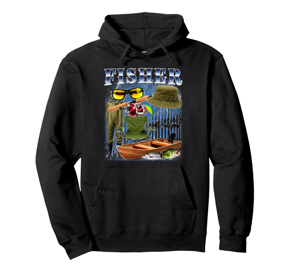 Fisher Bootleg 90S Fisherman Hoodie - Casual Everyday Wear for Adults - T-Shirt, Sweatshirt, Hoodie