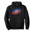 Haiti Soccer Fan Tattered Flag Hoodie - Custom Art Print Men Women - T-Shirt, Sweatshirt, Hoodie
