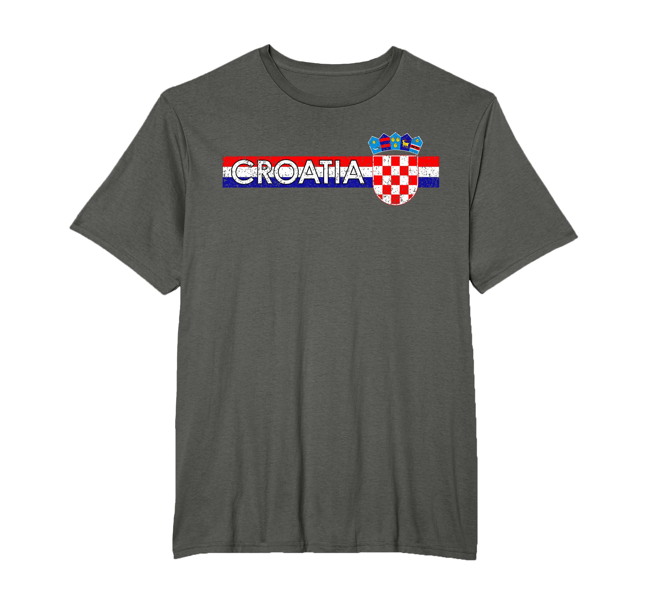 Croatia Flag And Coat Arms Soccer T-Shirt - Unique Graphic for Adults - T-Shirt, Sweatshirt, Hoodie