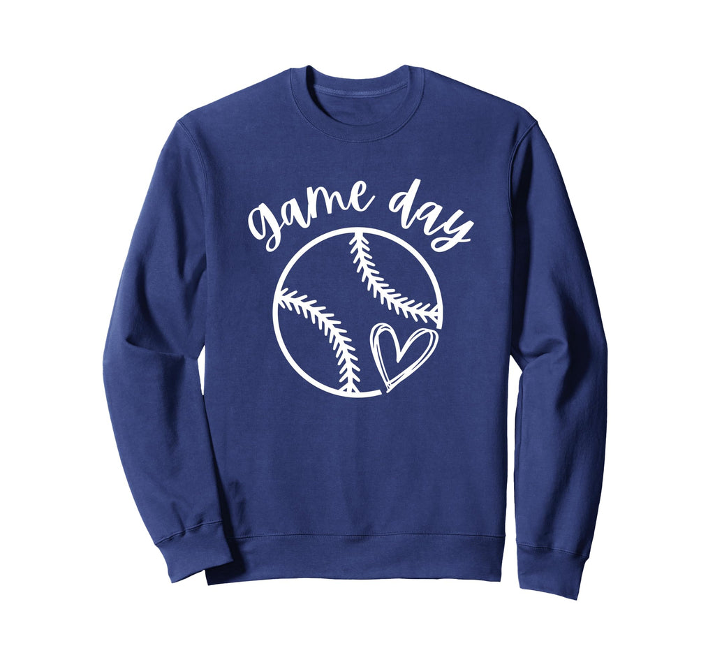Game Day Softball Heart Love Sweatshirt - Aesthetic Graphic Men Women - T-Shirt, Sweatshirt, Hoodie