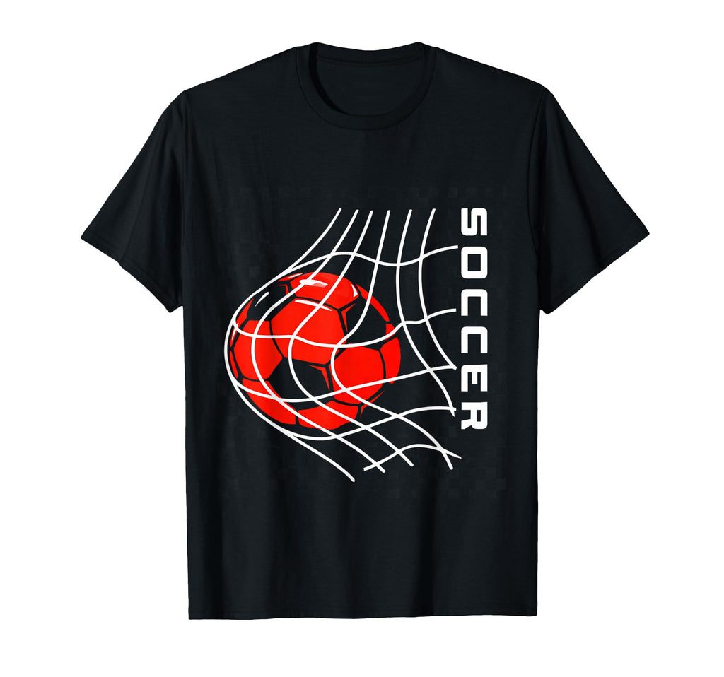Soccer Ball Net Goal Soccer Player Fan T-Shirt - Graphic Print for Adults - T-Shirt, Sweatshirt, Hoodie