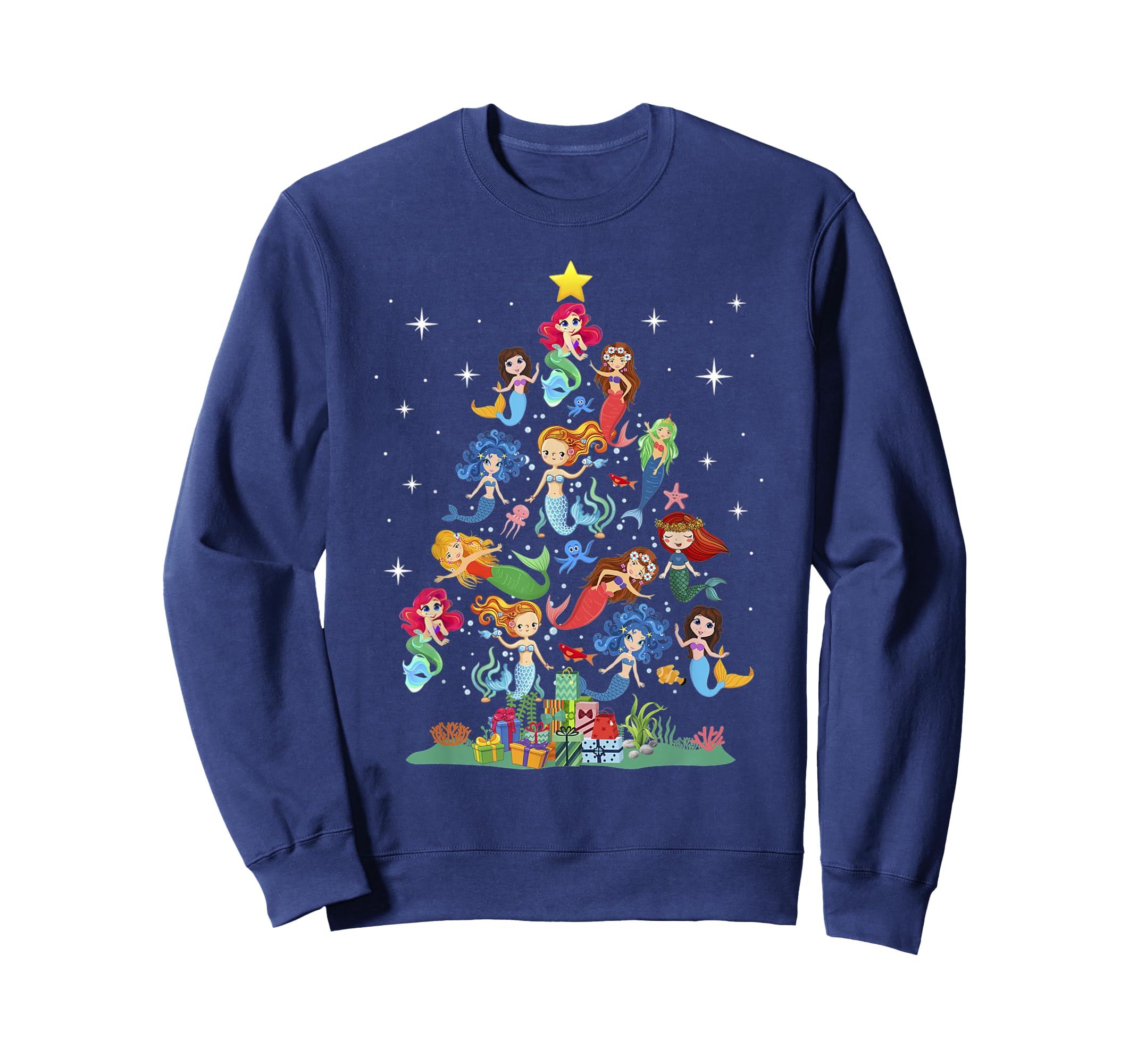 Mermaid Tree Family Matching Mermaid Sweatshirt - Trendy Graphic Men Women - T-Shirt, Sweatshirt, Hoodie