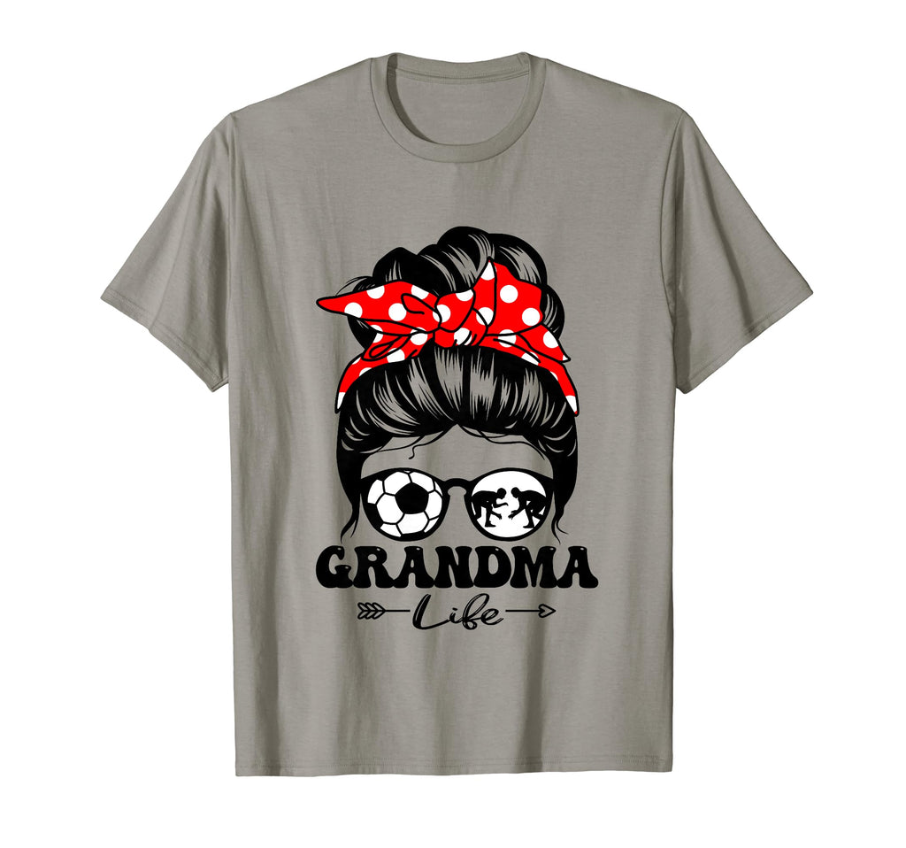 Grandma Life Messy Bun Hair Funny T-Shirt - Aesthetic Graphic for Adults - T-Shirt, Sweatshirt, Hoodie