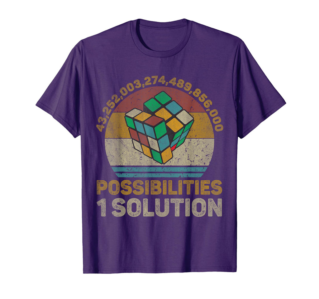 One Solution Math Speedcubing Lovers T-Shirt - Graphic Print for Adults - T-Shirt, Sweatshirt, Hoodie