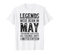 May Birthday Legends Were Born May Funny T-Shirt - Trendy Graphic Unisex - T-Shirt, Sweatshirt, Hoodie
