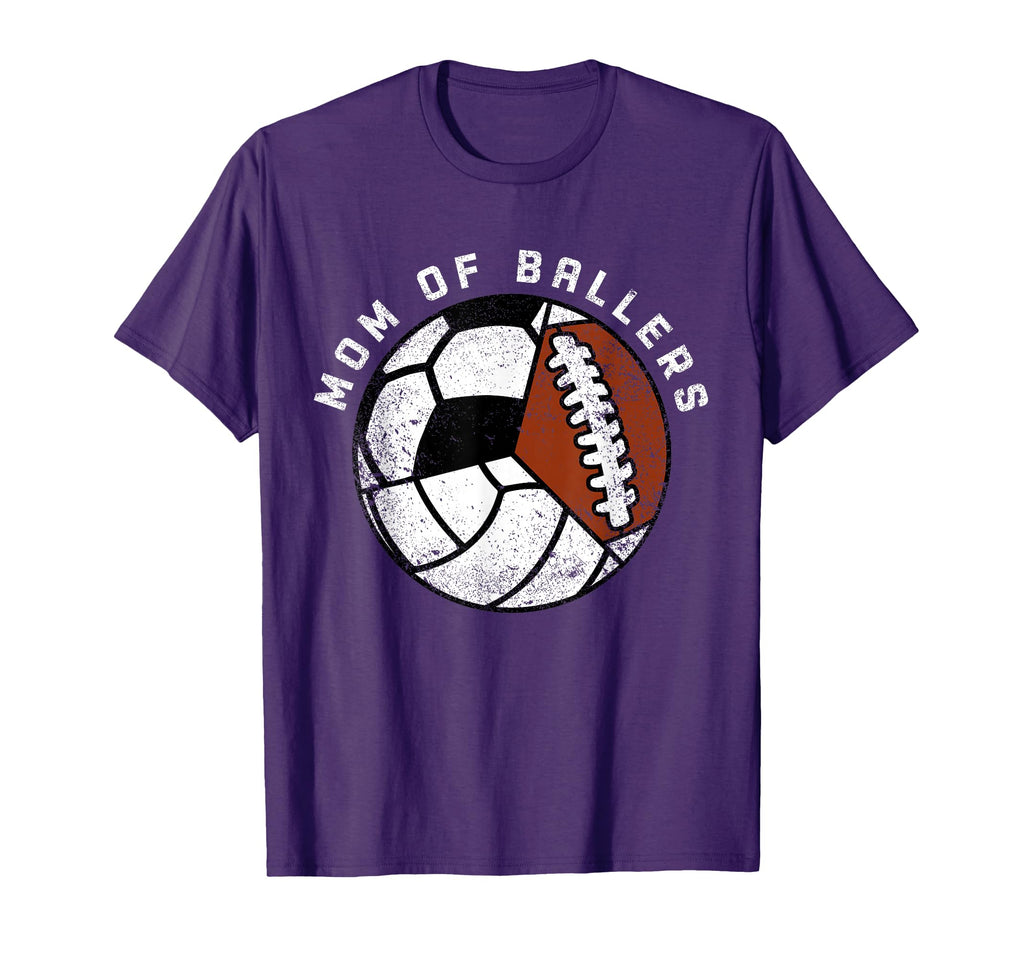 Mom Ballers Funny Volleyball Soccer T-Shirt - Custom Art Print Unisex - T-Shirt, Sweatshirt, Hoodie