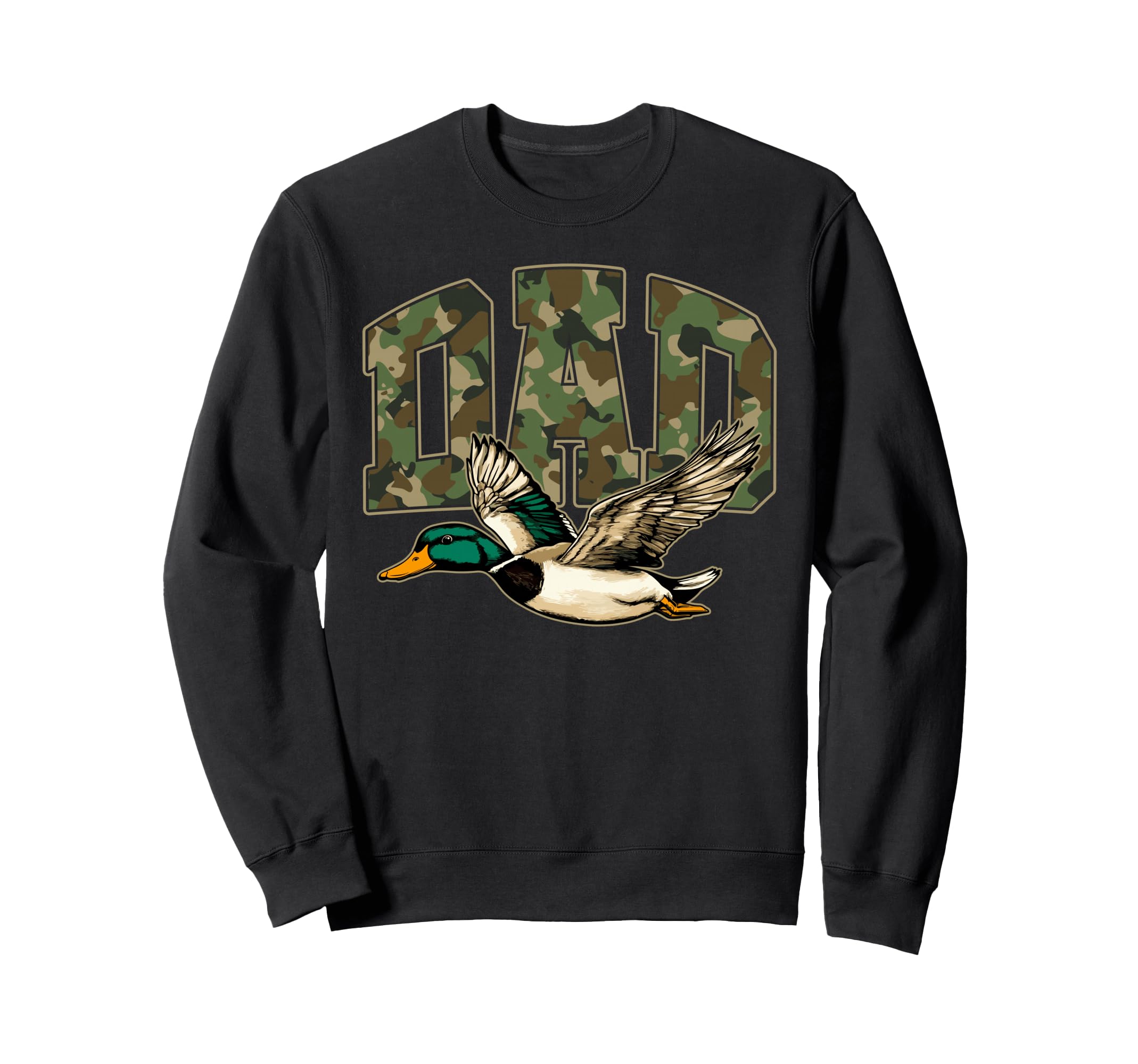 Hunting Dad Hunting Mallard Duck Sweatshirt - Graphic Print for Adults - T-Shirt, Sweatshirt, Hoodie
