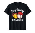 Busy Raising Ballers Softball T-Shirt - Minimalist Print for Adults - T-Shirt, Sweatshirt, Hoodie