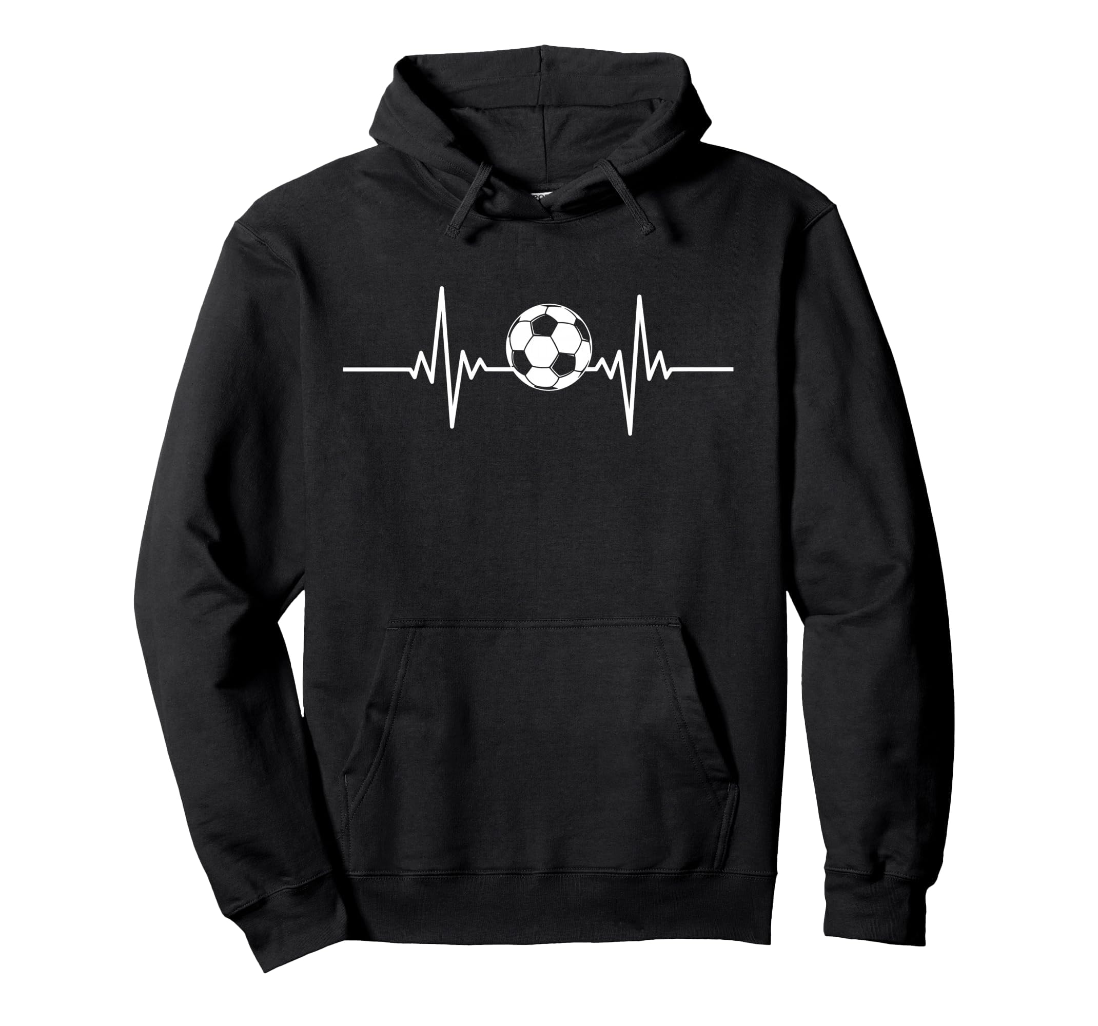 Soccer Heartbeat Soccer Ball Heartbeat Hoodie - Unique Graphic Unisex - T-Shirt, Sweatshirt, Hoodie