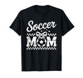 Soccer Mom Checker Pattern Ball Bow T-Shirt - Aesthetic Graphic for Adults - T-Shirt, Sweatshirt, Hoodie