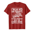 I Wear Red Fridays My Daughter T-Shirt - Aesthetic Graphic Men Women - T-Shirt, Sweatshirt, Hoodie