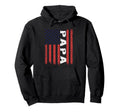 Papa Patriotic American Flag Family Hoodie - Streetwear Style for Adults - T-Shirt, Sweatshirt, Hoodie