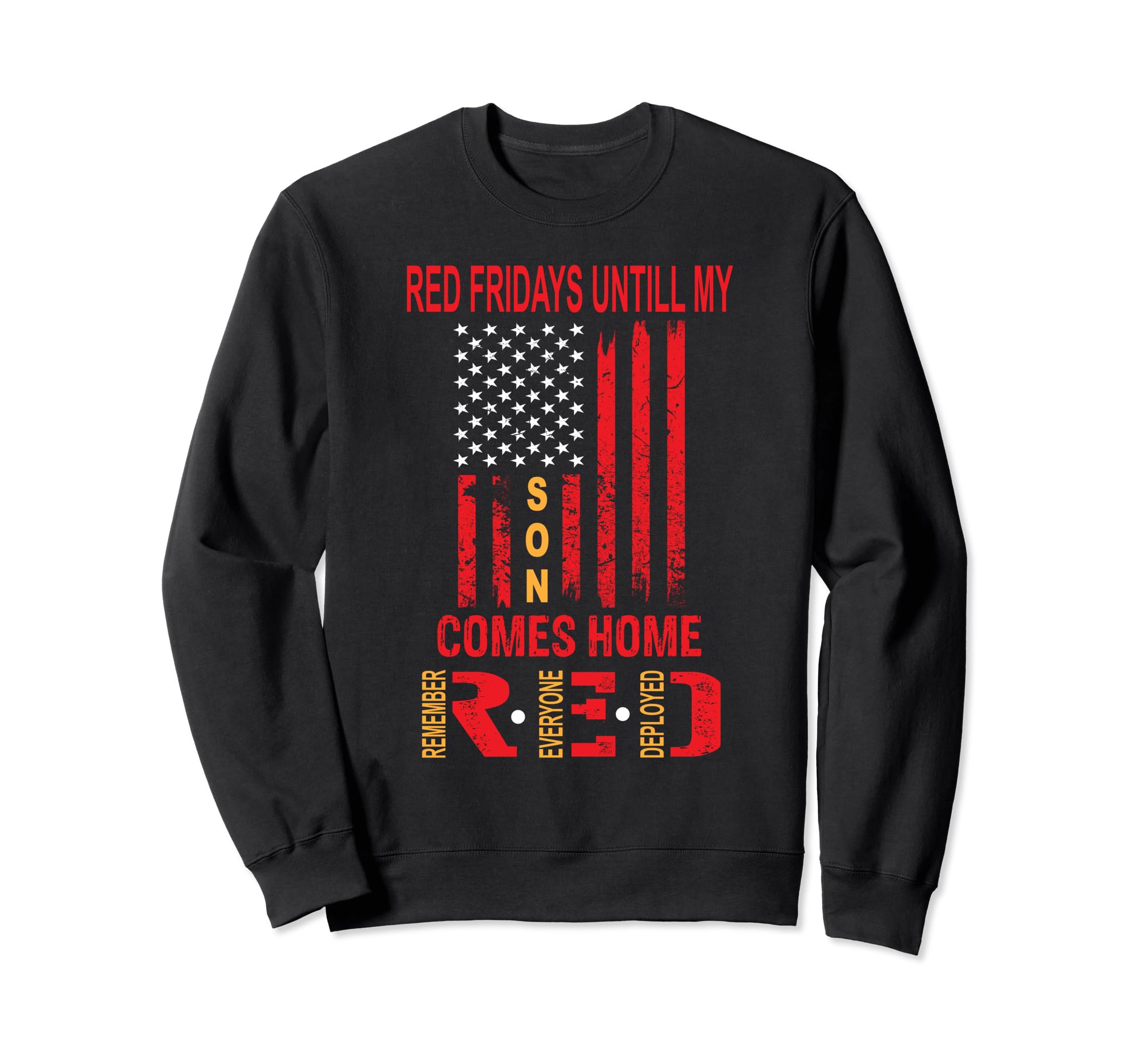 Red Friday Proud Mom Dad Support Sweatshirt - Custom Art Print Men Women - T-Shirt, Sweatshirt, Hoodie