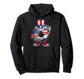 Funny Soccer Ball Uncle Sam Hat American Hoodie - Unique Graphic Unisex - T-Shirt, Sweatshirt, Hoodie
