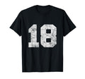 Lucky Number 18 Birthday Sports T-Shirt - Fun Novelty Design Men Women - T-Shirt, Sweatshirt, Hoodie