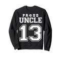 Number 13 Custom Proud Soccer Sweatshirt - Trendy Graphic for Adults - T-Shirt, Sweatshirt, Hoodie