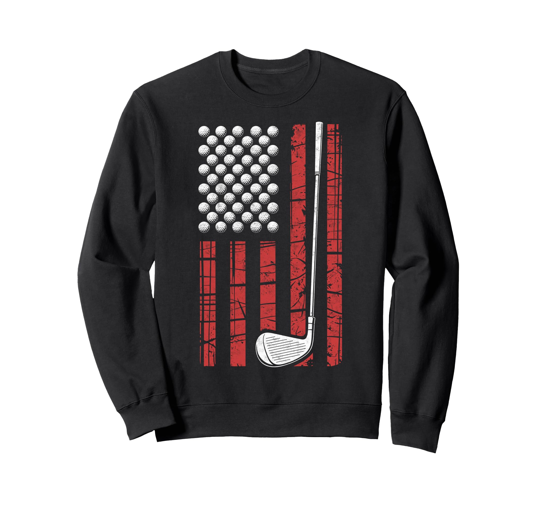 Us Flag Golf Golfer Golfing Dad Sweatshirt - Fun Novelty Design Men Women - T-Shirt, Sweatshirt, Hoodie