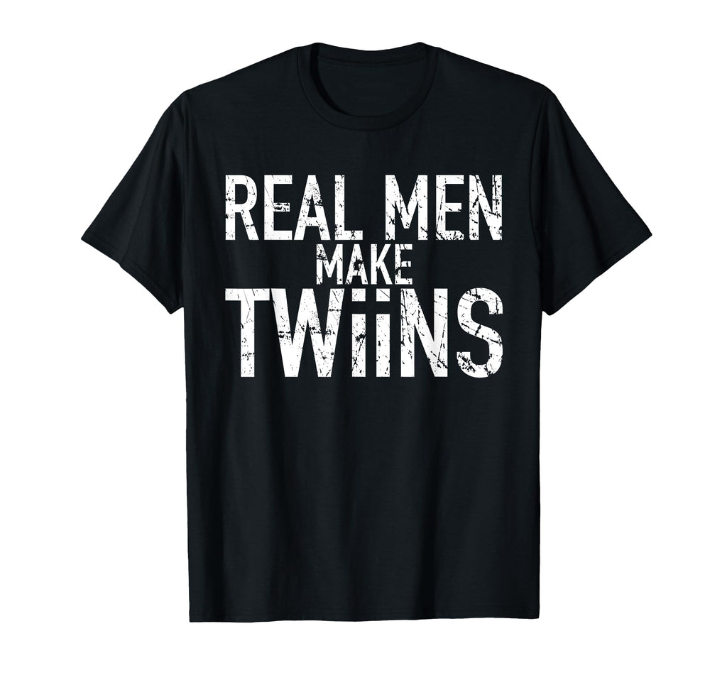 Dad To Be Gift Real Make Twins Funny T-Shirt - Minimalist Print for Adults - T-Shirt, Sweatshirt, Hoodie