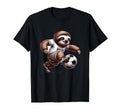 Funny Sloth Playing Soccer Soccer Player T-Shirt - Graphic Print Men Women - T-Shirt, Sweatshirt, Hoodie
