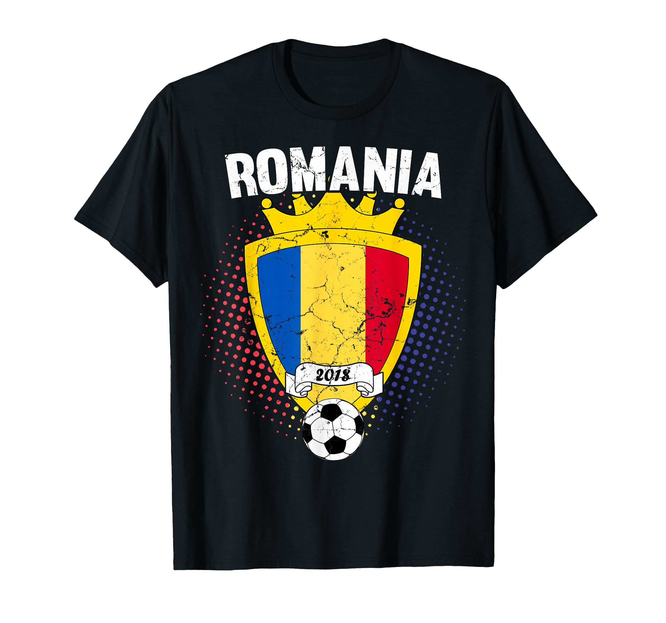 Romania Soccer 2018 Romanian Flag T-Shirt - Fun Novelty Design for Adults - T-Shirt, Sweatshirt, Hoodie