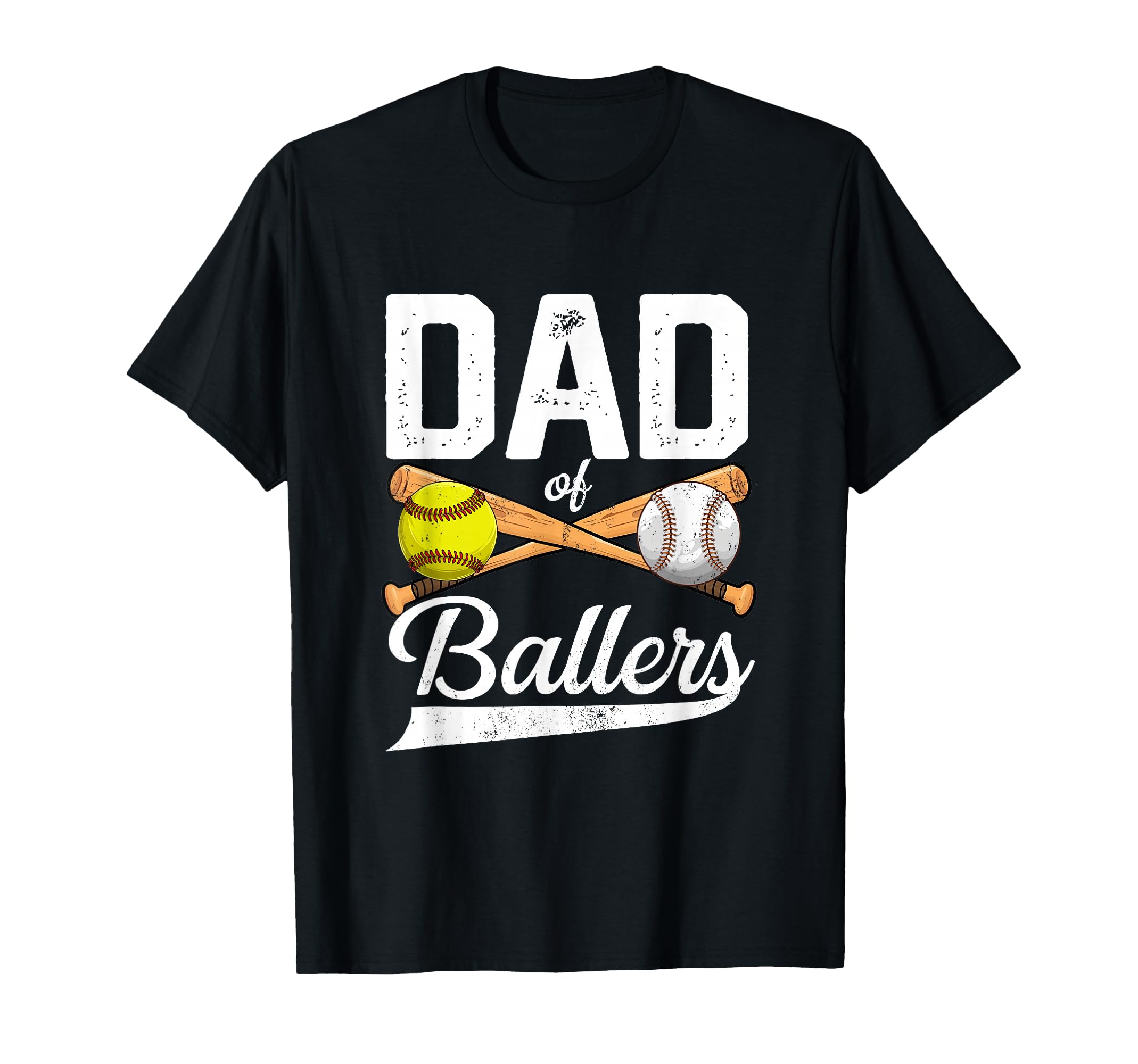 Dad Ballers Dad Baseball And Softball T-Shirt - Trendy Graphic Unisex - T-Shirt, Sweatshirt, Hoodie