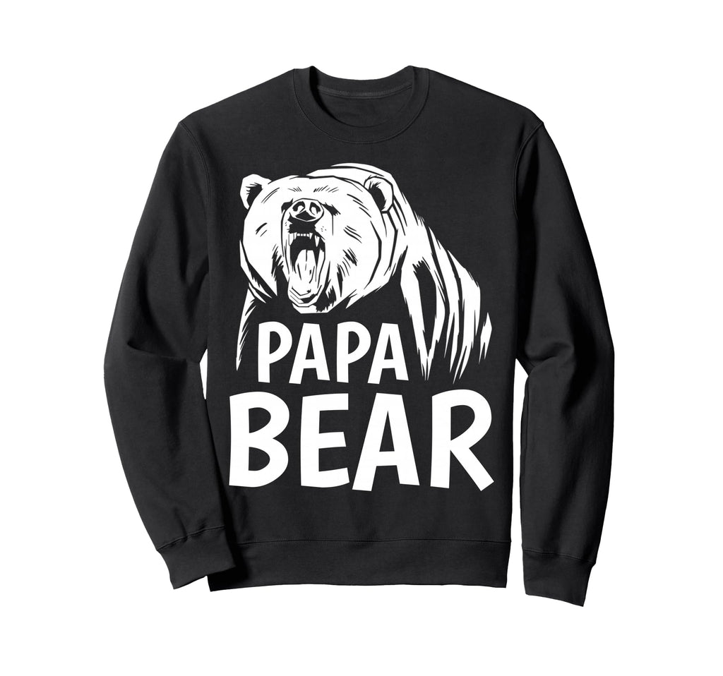 Mens Papa Bear Grizzly Bear Fathers Sweatshirt - Custom Art Print Unisex - T-Shirt, Sweatshirt, Hoodie