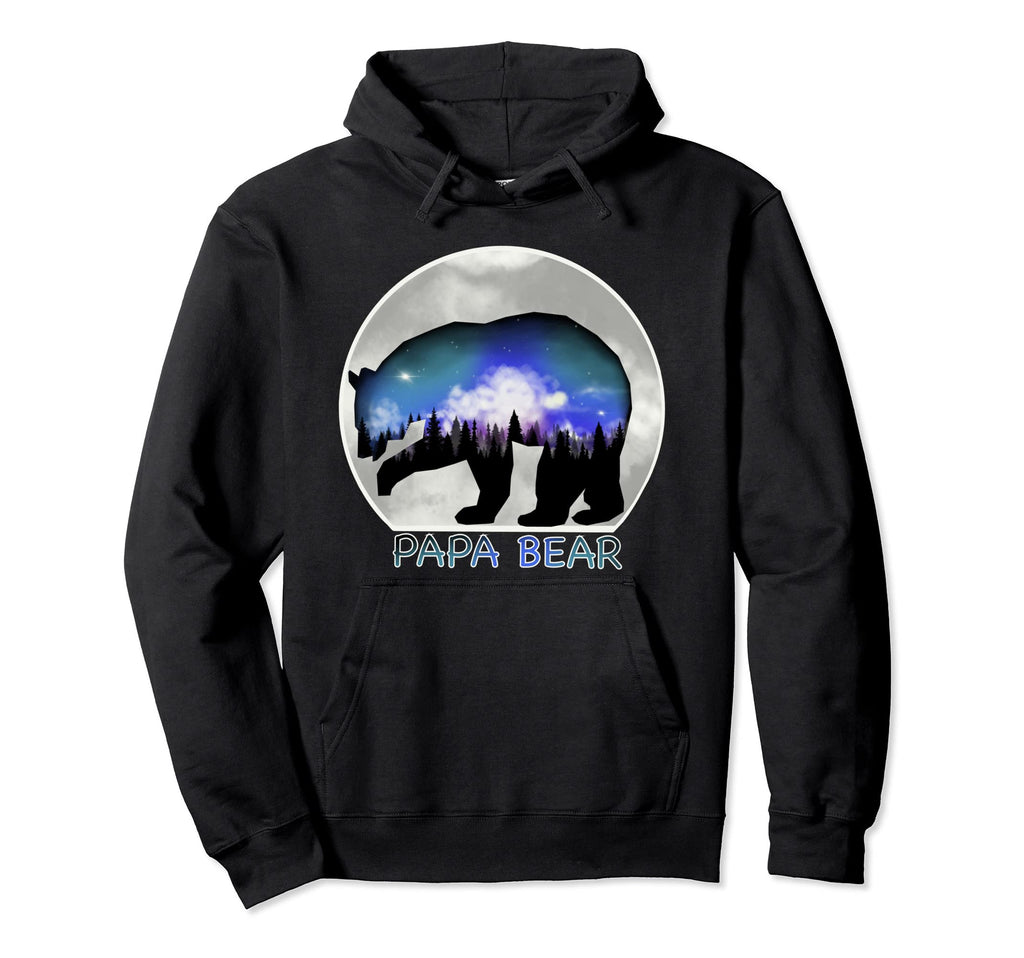 Papa Bear Hoodie - Minimalist Print Men Women - T-Shirt, Sweatshirt, Hoodie