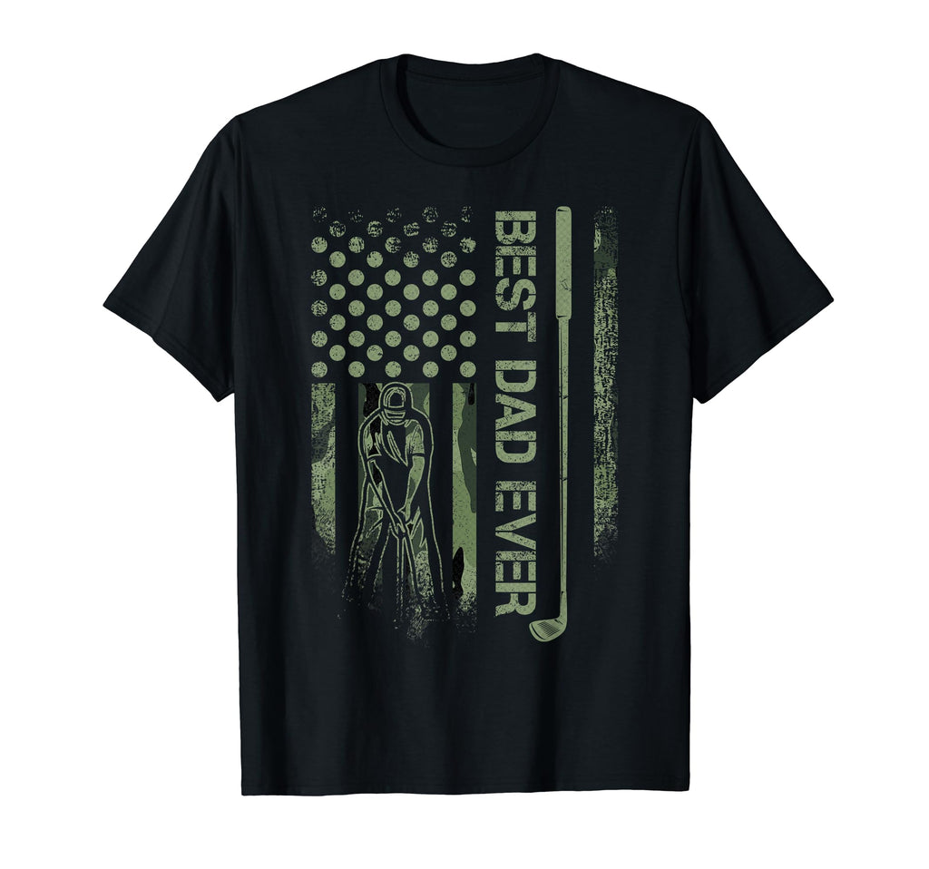 Usa Camouflage Best Dad Ever Golf Player T-Shirt - Custom Art Print Unisex - T-Shirt, Sweatshirt, Hoodie