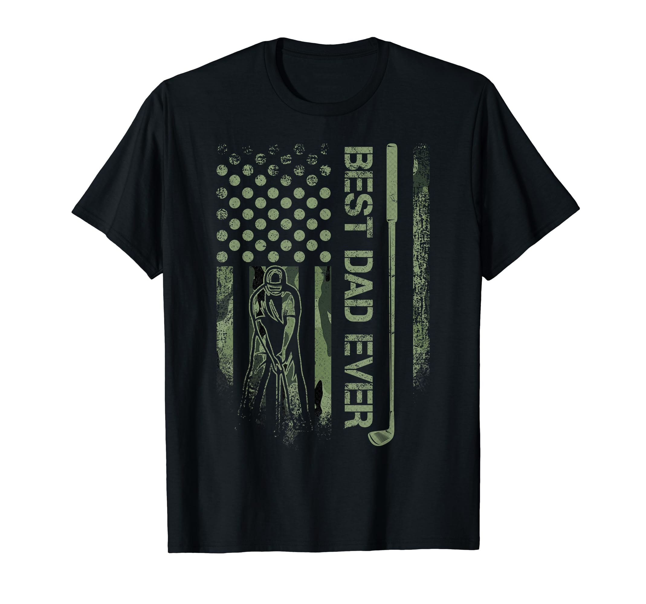 Usa Camouflage Best Dad Ever Golf Player T-Shirt - Custom Art Print Unisex - T-Shirt, Sweatshirt, Hoodie