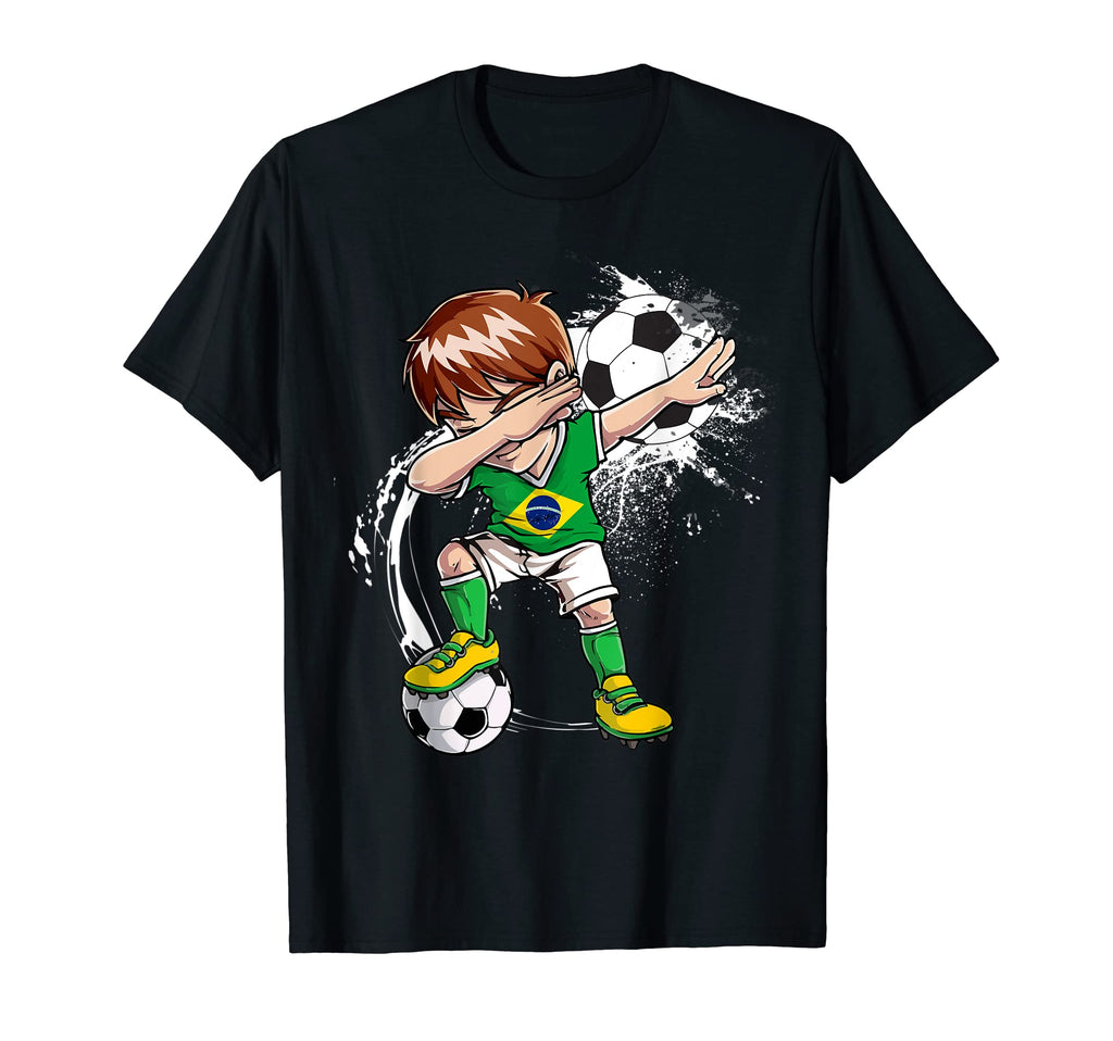 Dabbing Brazil Soccer Team World Soccer T-Shirt - Unique Graphic Men Women - T-Shirt, Sweatshirt, Hoodie