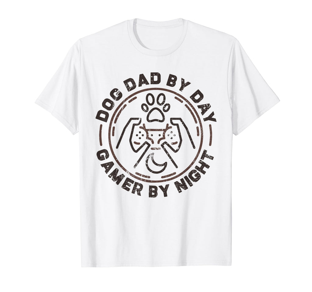 Funny Fathers Day Dog Dad Day Gamer T-Shirt - Trendy Graphic Men Women - T-Shirt, Sweatshirt, Hoodie