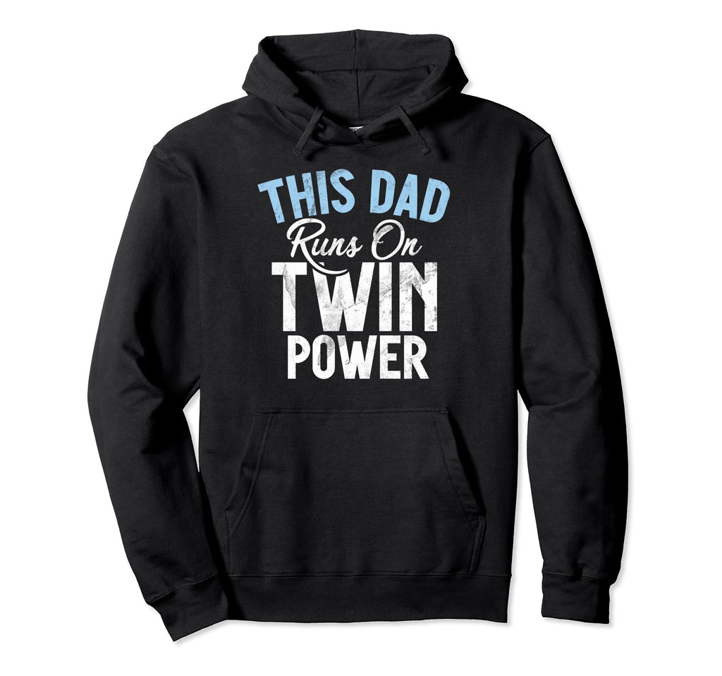 This Dad Runs Twin Power Twin Dad Hoodie - Graphic Print Unisex - T-Shirt, Sweatshirt, Hoodie