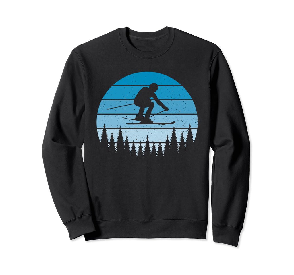 Ski Sunset Skier Skiing Dad Ski Sweatshirt - Graphic Print for Adults - T-Shirt, Sweatshirt, Hoodie