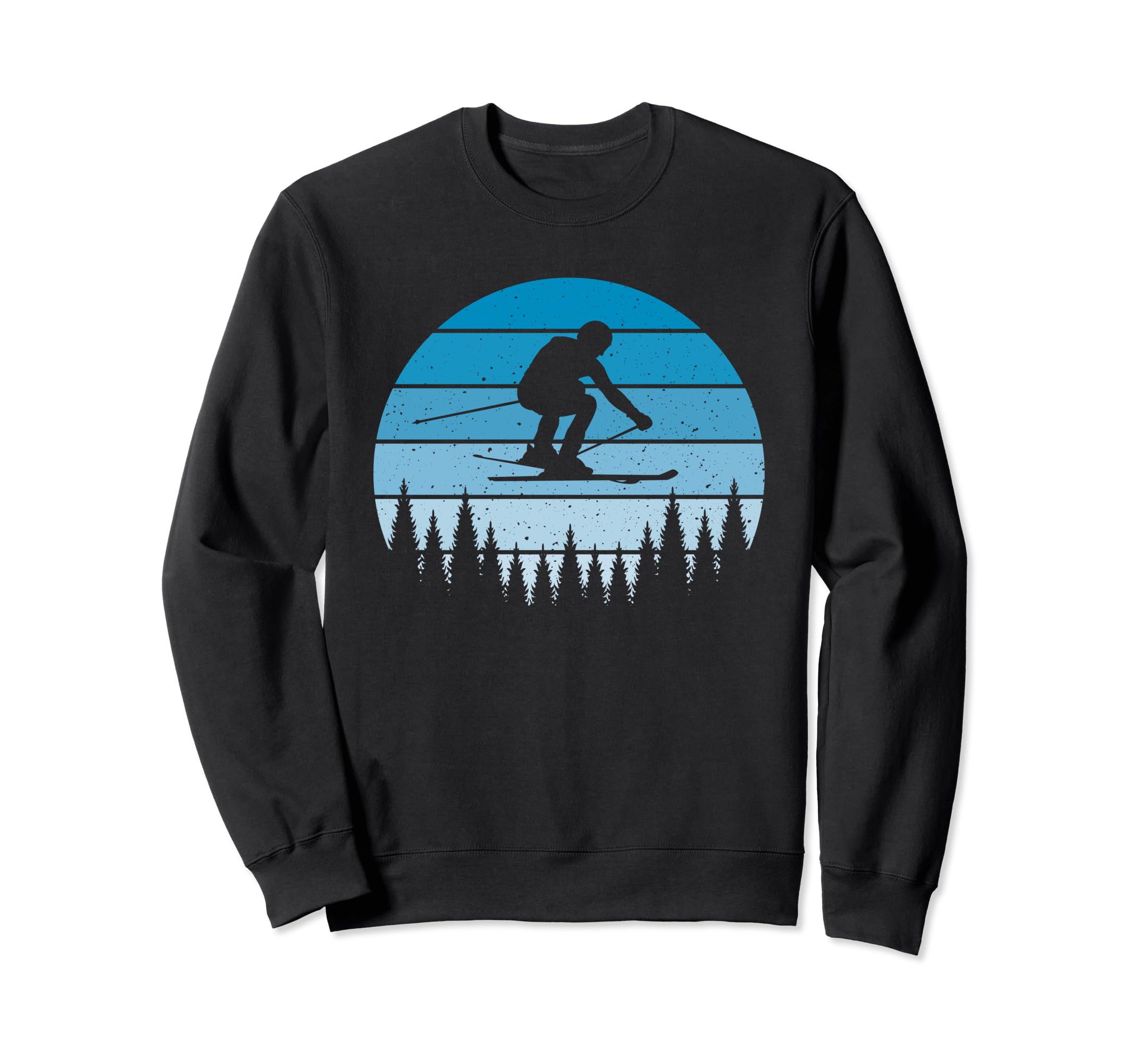 Ski Sunset Skier Skiing Dad Ski Sweatshirt - Graphic Print for Adults - T-Shirt, Sweatshirt, Hoodie