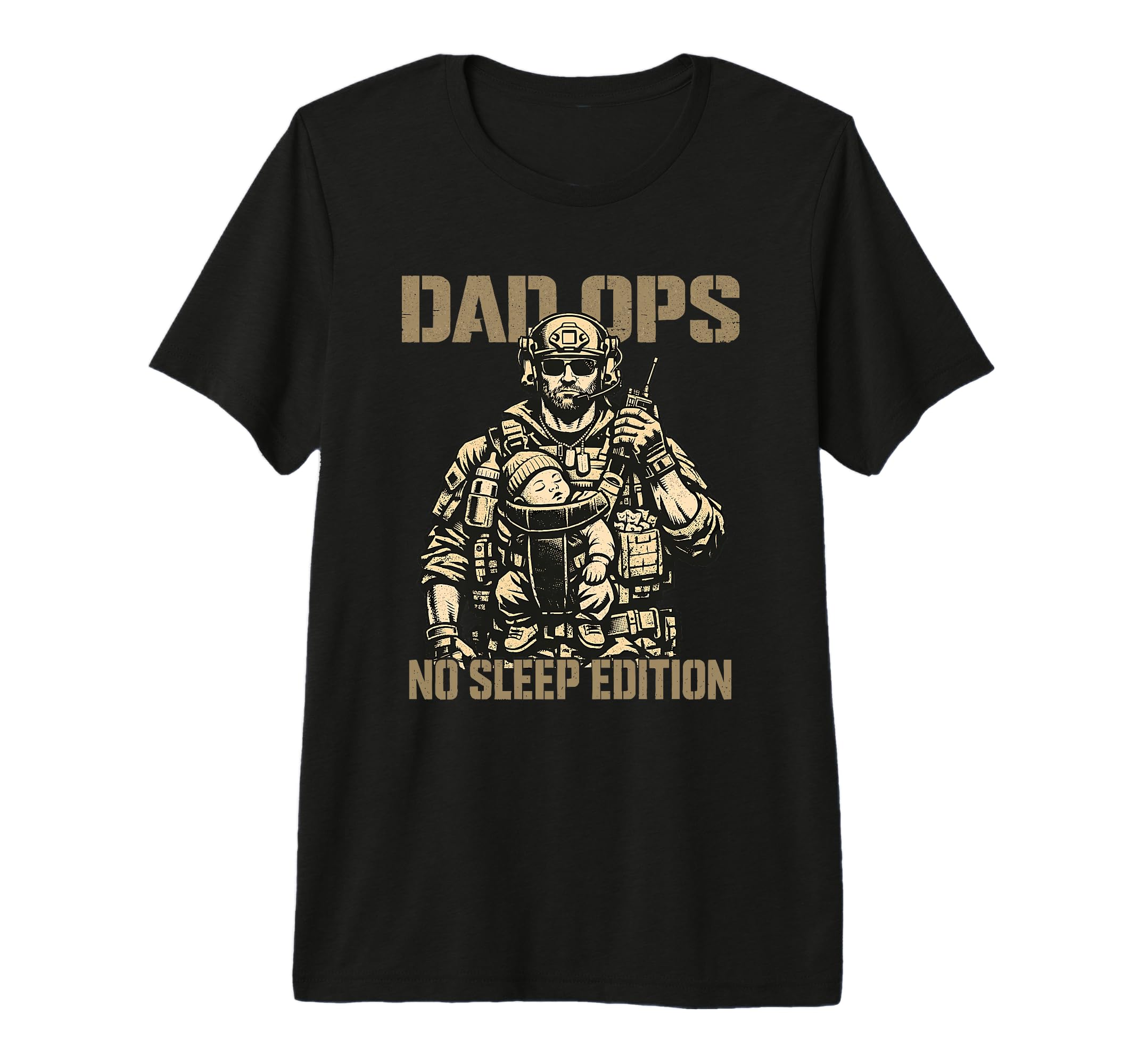 Mens Military Dad To Be New Dad First T-Shirt - Novelty Apparel for Adults - T-Shirt, Sweatshirt, Hoodie