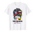 Half Colombian Half American Usa T-Shirt - Casual Everyday Wear Unisex - T-Shirt, Sweatshirt, Hoodie