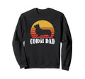 70S Sunset Pembroke Welsh Corgi Dog Dad Sweatshirt - Unique Graphic Unisex - T-Shirt, Sweatshirt, Hoodie