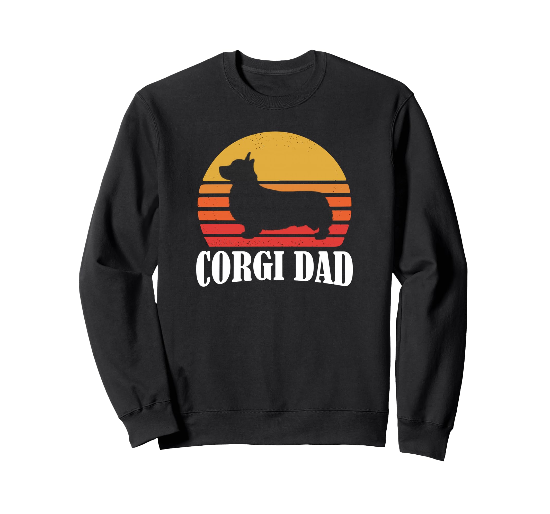 70S Sunset Pembroke Welsh Corgi Dog Dad Sweatshirt - Unique Graphic Unisex - T-Shirt, Sweatshirt, Hoodie