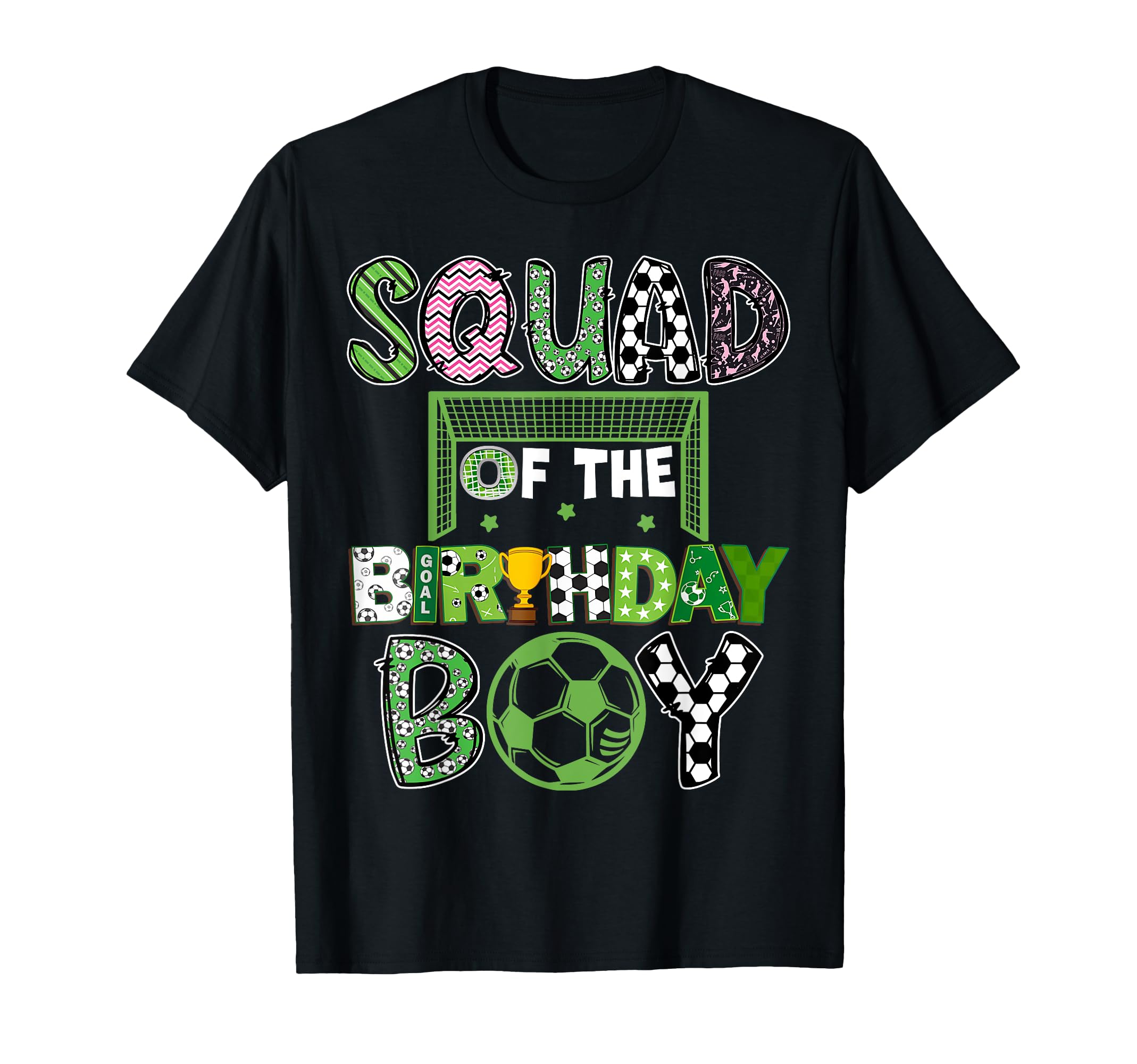 Squad Birthday Soccer Player Birthday T-Shirt - Aesthetic Graphic Men Women - T-Shirt, Sweatshirt, Hoodie