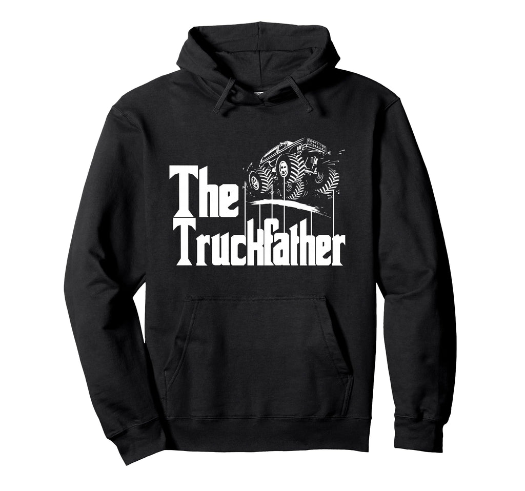 Monster Truck Jam Truckfather Funny Hoodie - Minimalist Print for Adults - T-Shirt, Sweatshirt, Hoodie