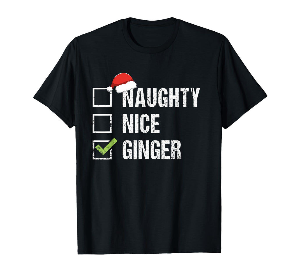 Naughty Nice Ginger Redhead Santa T-Shirt - Aesthetic Graphic for Adults - T-Shirt, Sweatshirt, Hoodie